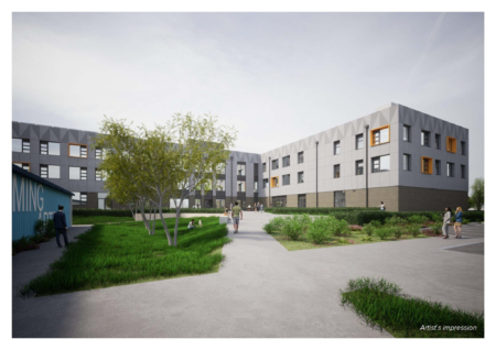 An artists impression of the external north east view of East Coast Colleges Great Yarmouth Campus Image LSI Architects 2048x1448