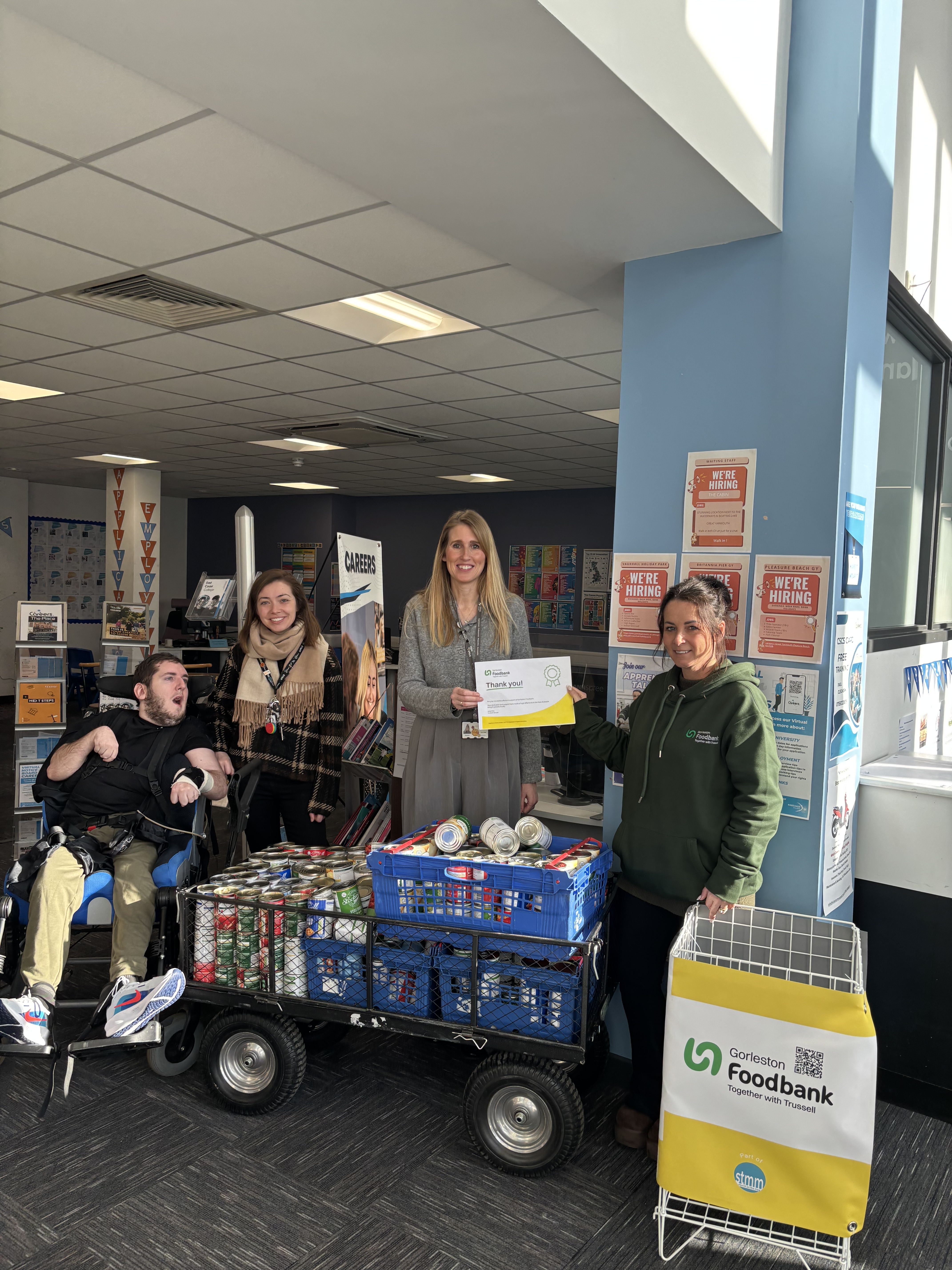 Participate in community work - Donation to Gorleston Foodbank